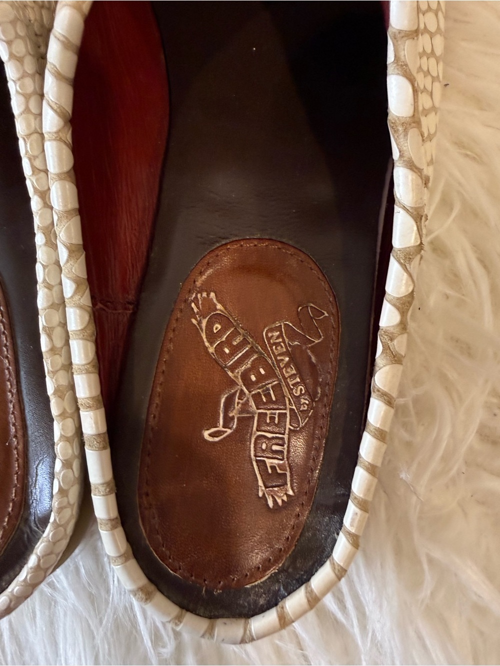 Freebird by Steven Python Snakeskin Leather Backless Loafer Mules Size 10 - Picture 3 of 8